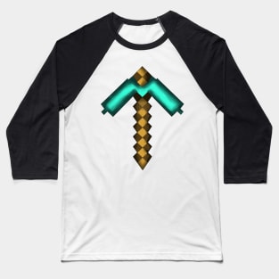 Diamond Pickaxe Baseball T-Shirt